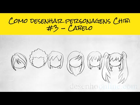 Como desenhar personagens Chibi - #3 - Cabelo