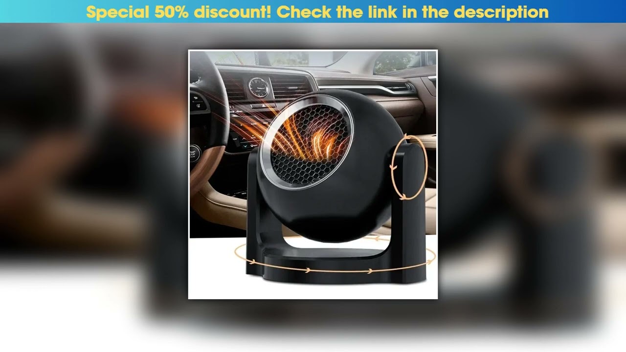Discount Portable Car Heater 12V 120W  Electric Heating Fan Automatic Windshield Dryer Defogging De