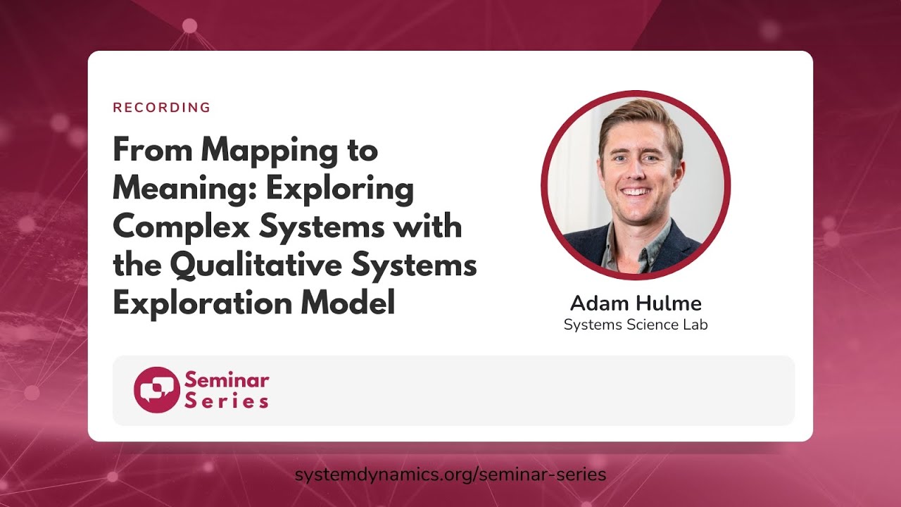 From Mapping to Meaning Exploring Complex Systems with the Qualitative ...