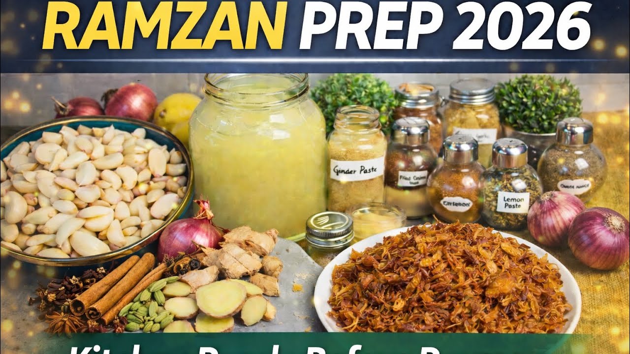 Ramzan Prep 2026 | Kitchen Ready Before Ramadan | Masala Prep, Fried Onion & Ginger Garlic Paste
