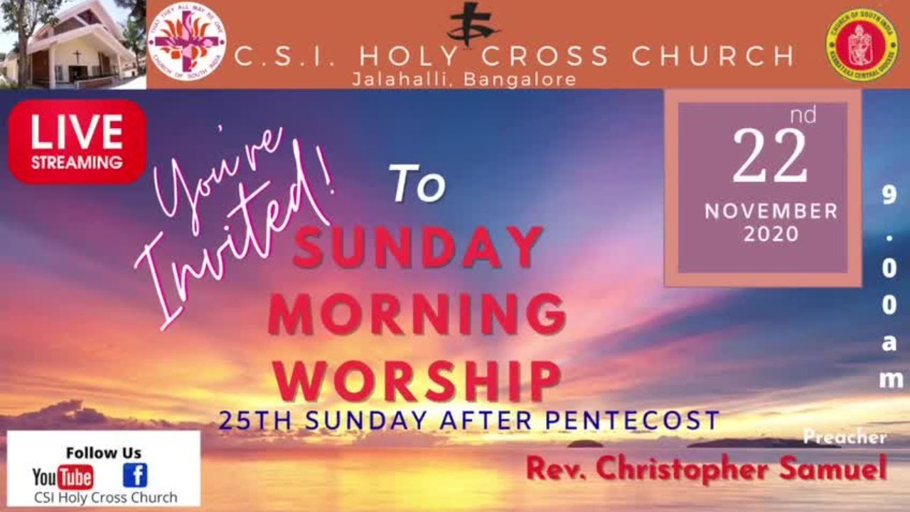 CSI Holy Cross Church Live Sunday Service YouTube CSI Holy Cross Church Live Sunday Service YouTube