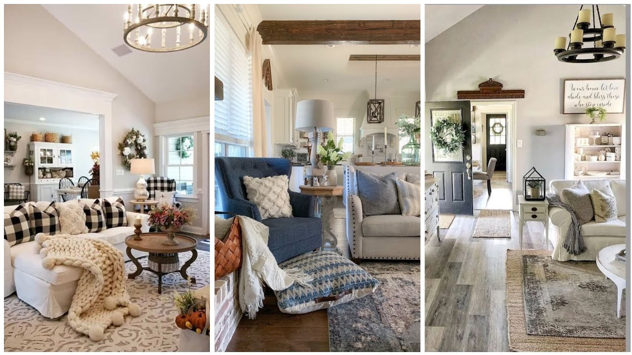 Farmhouse interior decoration ideas. Cozy farmhouse interior decor ...