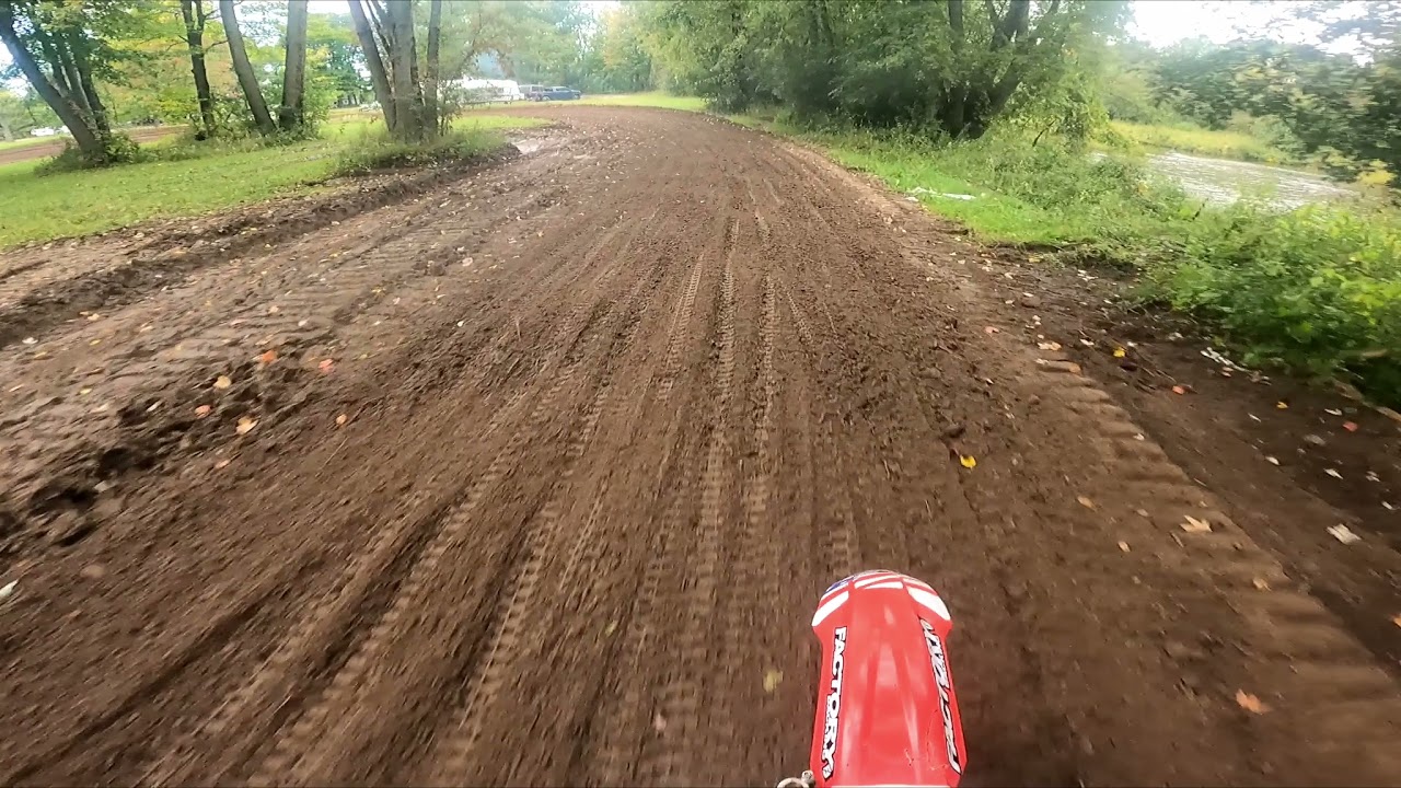 1997 CR125: Polka Dots MX Transition Moto 1 (9/25/21)