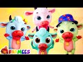 Five Little Cows Learning Song &amp; Nursery Rhyme for Children