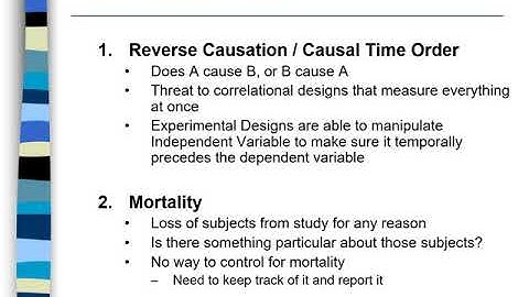 Experimental Designs & Internal Validity