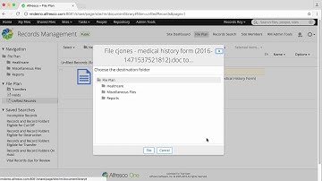 Alfresco Governance Services 2.6 - File unfiled records