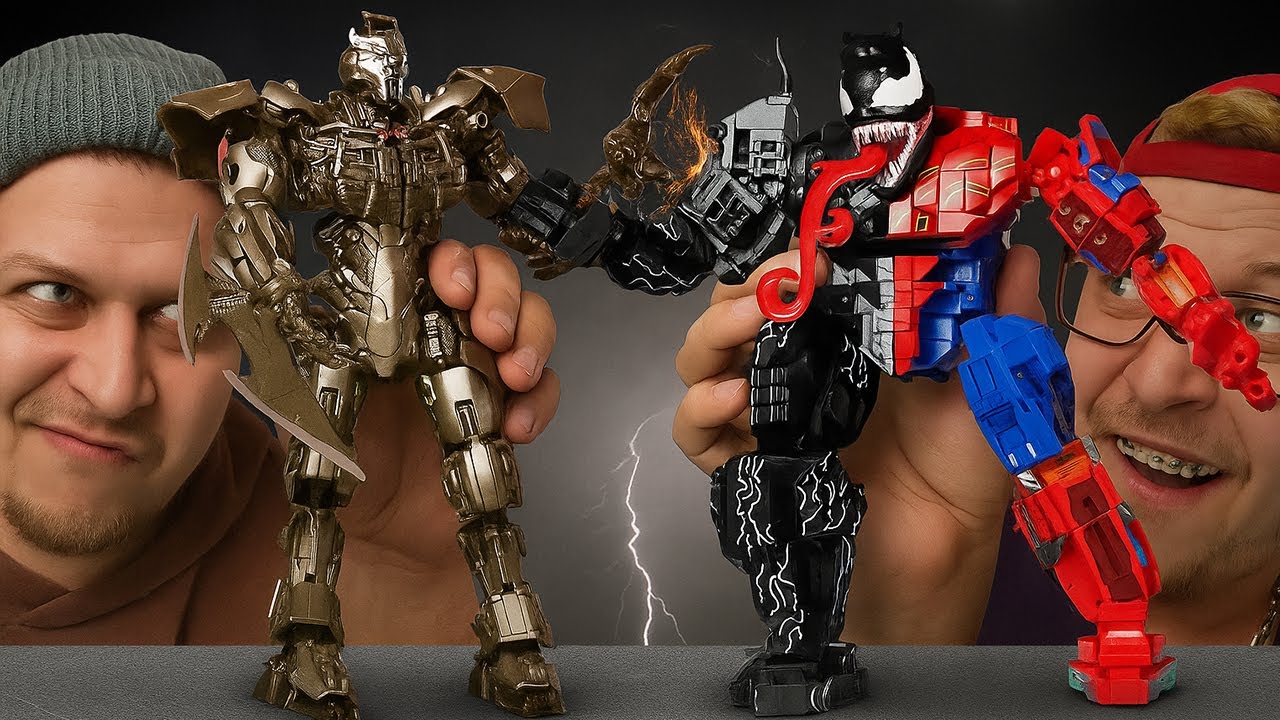 😱 УРОВЕНЬ DIY 999! LEGO Веном Человек-Паук vs Трансформер — Битва Монстров