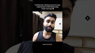 Easiest way to create a React App in 2025 🔥 | Vite React Project Installation | #reactjs #javascript