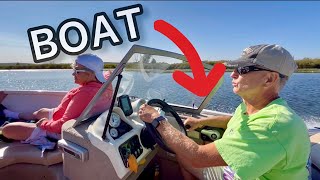 We went out on a boat “Legend Mercury” today at the boat ramp