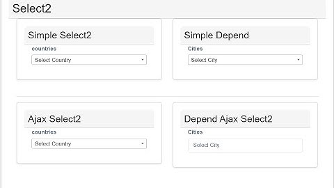 Implement Dynamic Dependent Select2