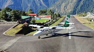 Lukla Airport ... Landing & Takeoffs November 05, 2023 || world's most dangerous airport || Lukla Np