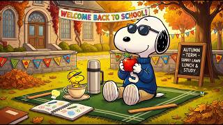 (NO ADS) Cozy Autumn Back to School with Snoopy 🍂 Soft Jazz Music for Study, Work & Relaxation screenshot 5