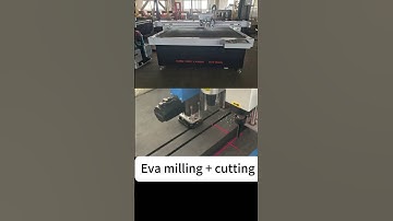 Eva cutting and milling machine, oscillating knife eva foam cutting machine with milling spindle