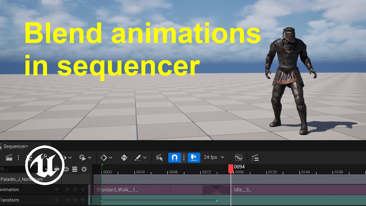Как смешивать анимации в секвенсоре в Unreal Engine 5