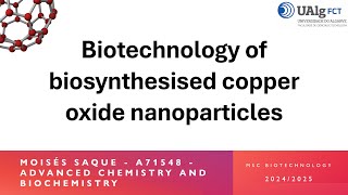 Application of Copper Nanoparticles - MSc Biotechnology 2024/25