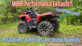 MBRP Proformance Exhaust | Can-Am Outlander 850 XMR | Sound Clips, Decibel Levels, and Installation