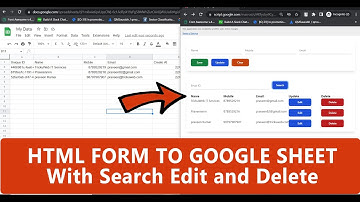 Html Form Data to Google Sheet with search PART 1 | Adding Data to Google Sheet