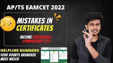 AP & TS EAMCET Mistakes in Certificates || Your Doubts Answered