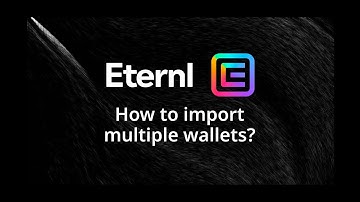 Eternl Wallet - How to Import Multiple Wallets