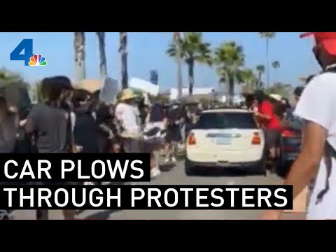 mini-cooper-drives-through-crowd-of-protesters-in-newport-beach-|-nbcla
