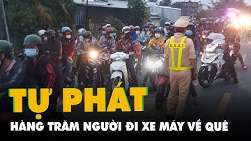 Hàng trăm người dân ở TP.HCM và các tỉnh miền Tây đi xe máy về quê
