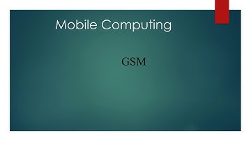 MCO- Mobile Computing- BE CSE- GSM