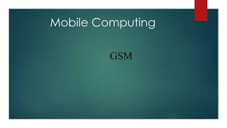 Famous MCO- Mobile Computing- BE CSE- GSM Wealth