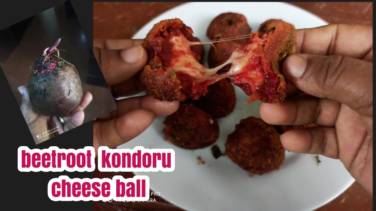 Beetroot kondoru cheese ball/easy cheese boll/cheese ball recipe malayalam YouTube