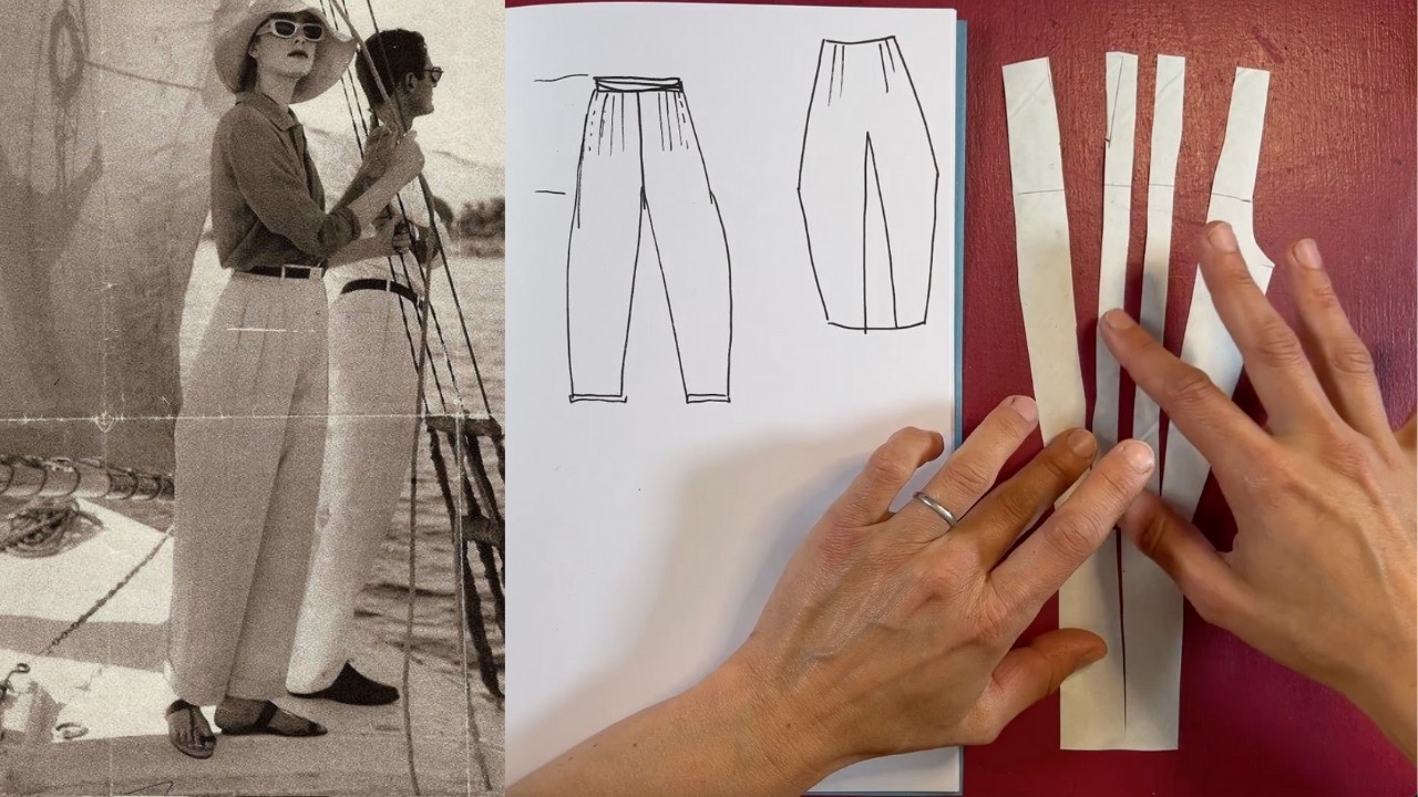 Quick Drafting Tip: Vintage Barrel Trousers