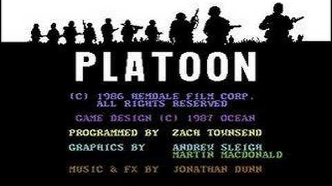 Platoon Title Screen -  Commodore 64