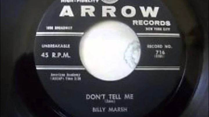 Billy Marsh And Group - Run And Tell - Arrow 716 -...