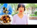 Asian Girl Tries Chinese Food Market - QUAIL EGGS - BEEF ESSENCE In China
