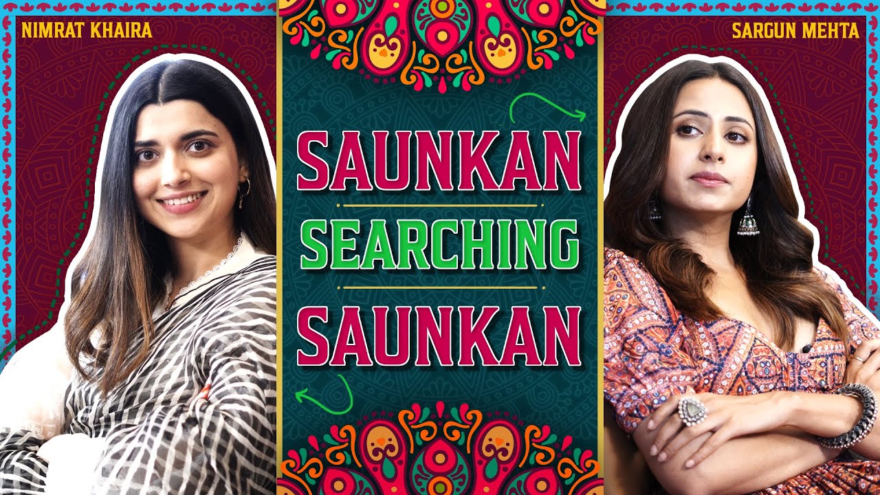 Sargun Mehta interviews @Nimrat Khaira  for Ammy Virk | Saunkan Saunkne | PlugOn | Funny video