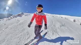 skiing with Monika at Loveland