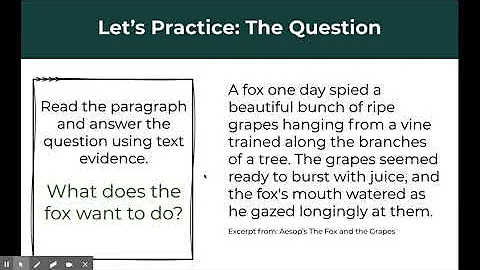 Answering Questions with Text Evidence - Google Slides