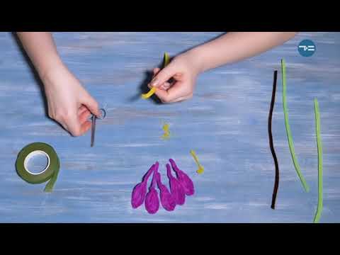 Тюльпаны из пушистой проволоки - «Утро с Вами» 08.04.2019