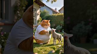 Cat vs Sheep 😱 | Unexpected Attack Caught on AI! #viral #minivlog #worddefinition #funniestvideo
