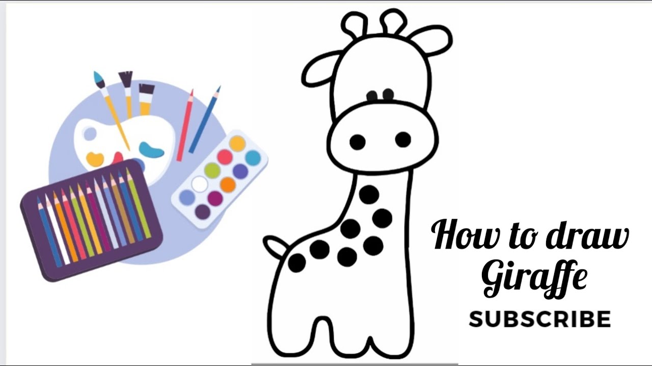 Giraffe Drawing Color | How to Draw Giraffe step by step for beginners ...