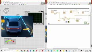 Lane Keeping Assist using LabVIEW | Steering Control and Lane Error Simulation screenshot 1