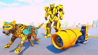 Leopard Robot Transform Robot Bike City Rescue Mission Android Gameplay screenshot 4