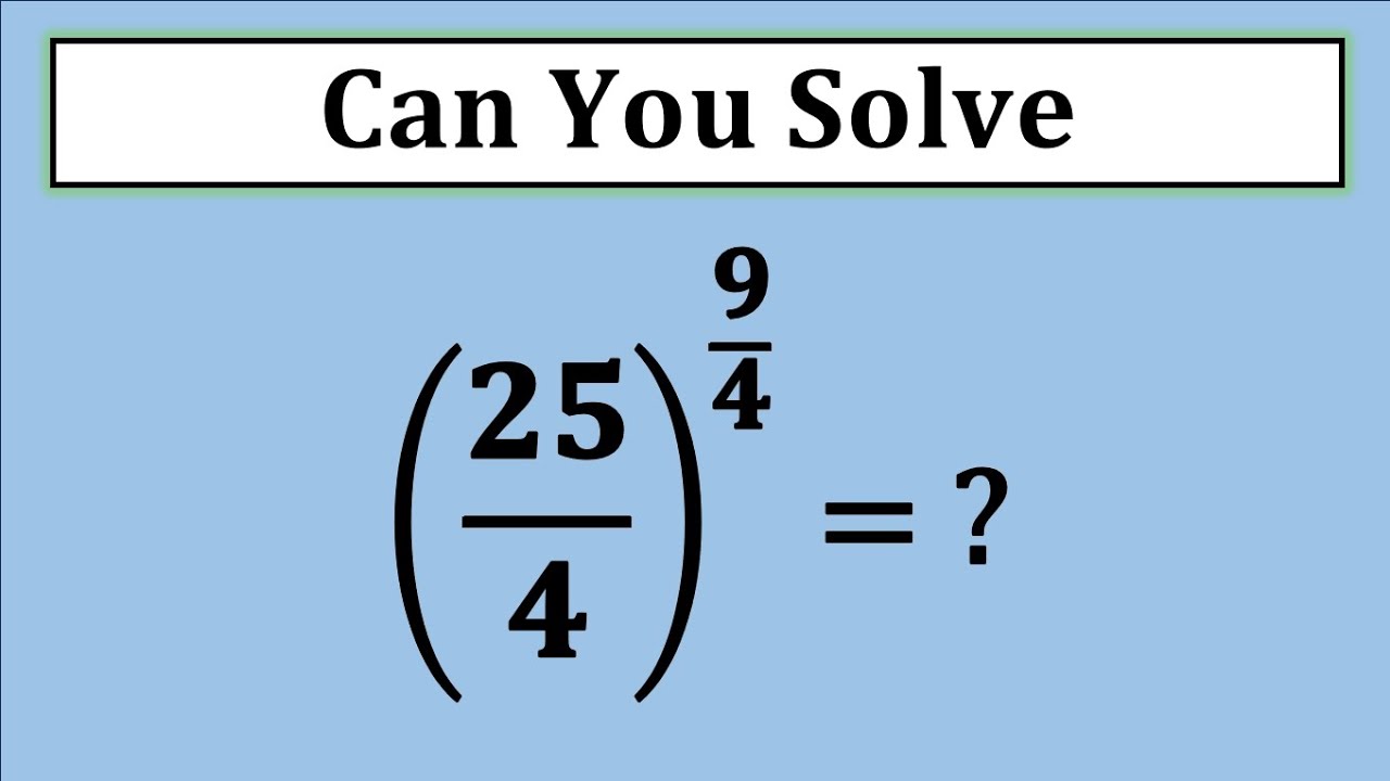 Nice Exponent Math Simplification Problem | Maths Olympiad | Algebra ...