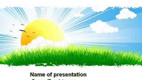 Sunrise Illustration PowerPoint Template by PoweredTemplate.com