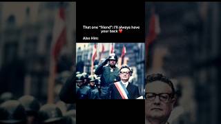 General Pinochet Salutes the new President at inaugration. 4 years later he would kill him in a Coup