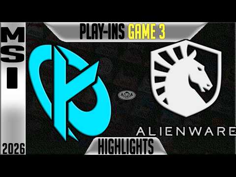 KC vs TL Highlights Game 3 | MSI 2026 Play In Day 3 | Karmine Corp vs Team Liquid Alienware G3