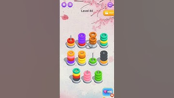 Hoop Stack level 44 #shorts  #mobilegames #relaxinggames