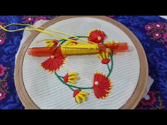 New Trick Flower Design Hand Embroidery