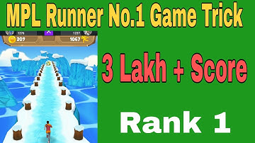 MPL RUNNER NO.1 GAME TRICK | RUNNER NO.1 FIRST RANK 2020