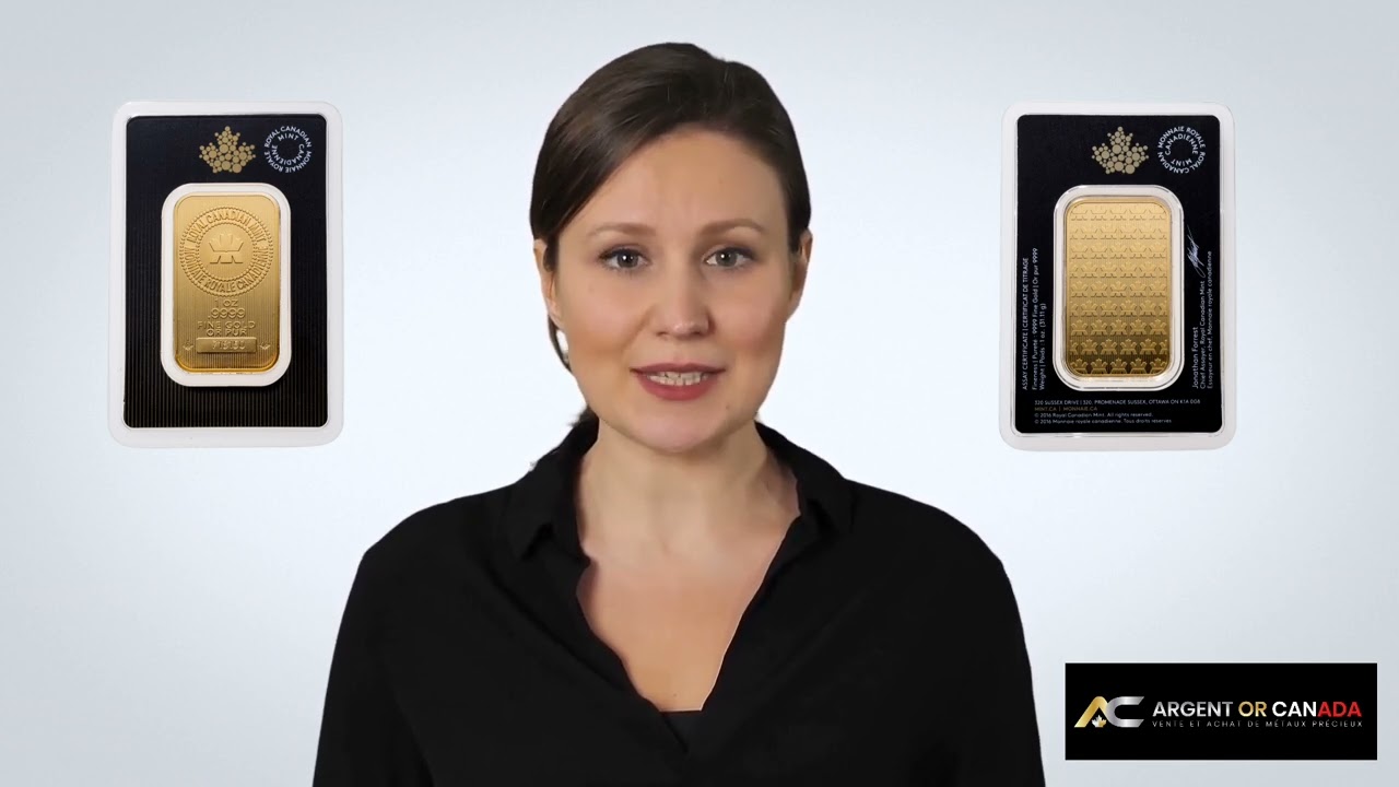 Lingot d'Or pur à 99.99% de la Monnaie Royale Canadienne - Argent Or Canada