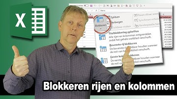 Kolommen & Rijen vastzetten/blokkeren in Excel