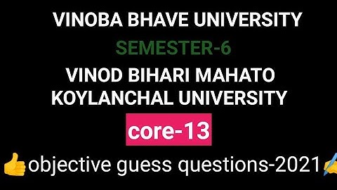 exam-2021 | History of modern India (important objective questions) | sem-6 | VBU | BBMKU